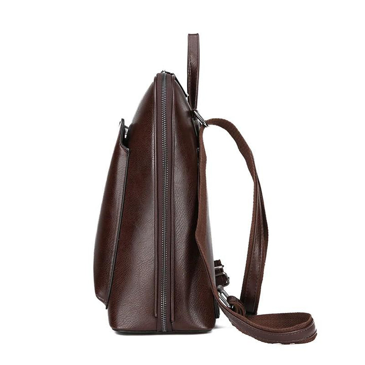 ALICE - BOLSA DE CUERO VINTAGE CON DOBLE CREMALLERA