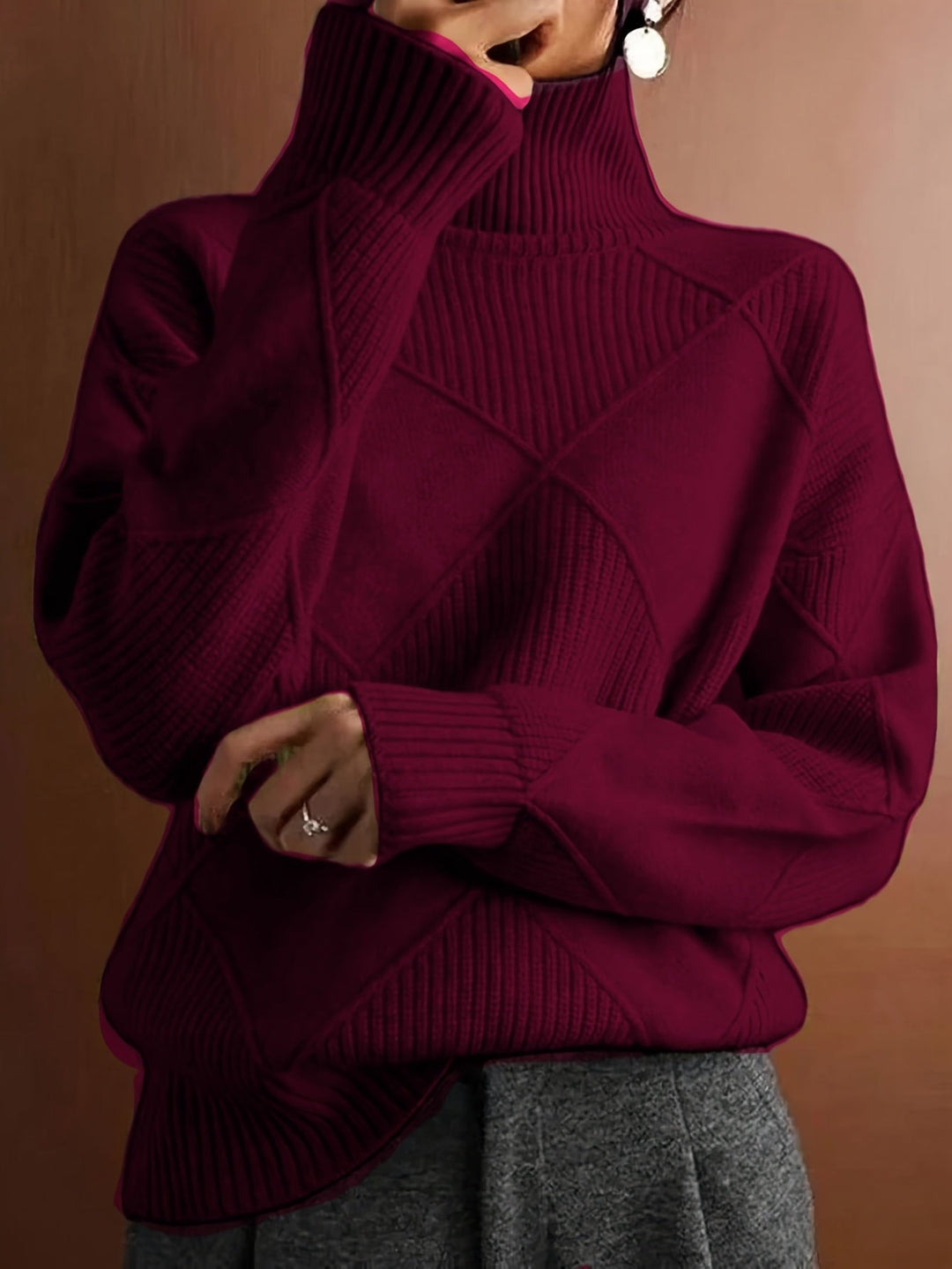 Jessie | Suéter de Punto con Cuello Alto