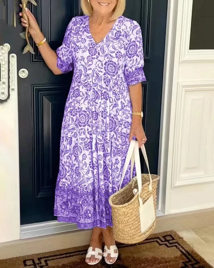 MAINE - VESTIDO BOHO CON ESCOTE EN V