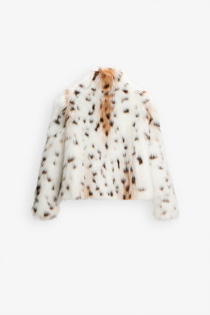 ANNALISE - CHAQUETA DE PIEL SINTÉTICA DE LEOPARDO SALVAJE