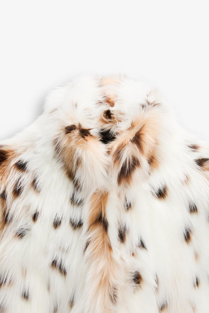 ANNALISE - CHAQUETA DE PIEL SINTÉTICA DE LEOPARDO SALVAJE