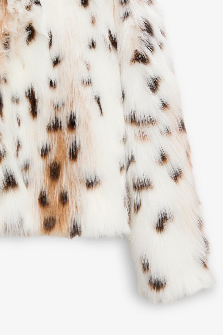 ANNALISE - CHAQUETA DE PIEL SINTÉTICA DE LEOPARDO SALVAJE