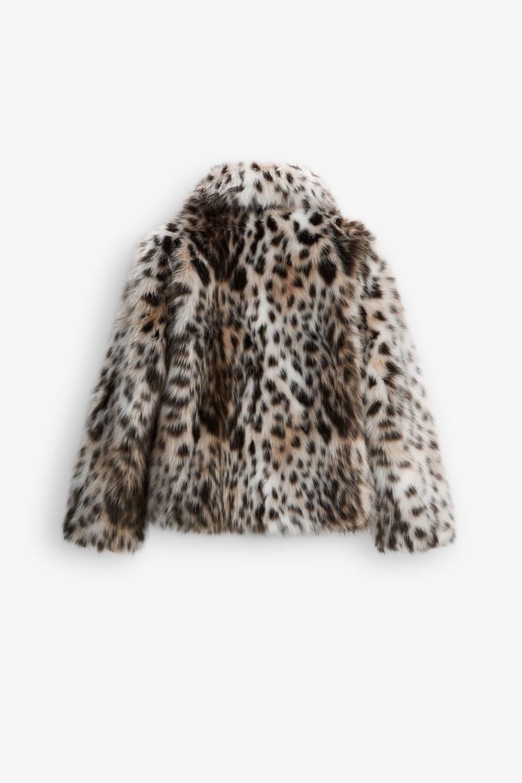 ANNALISE - CHAQUETA DE PIEL SINTÉTICA DE LEOPARDO SALVAJE