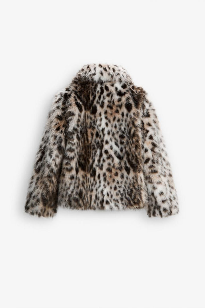 ANNALISE - CHAQUETA DE PIEL SINTÉTICA DE LEOPARDO SALVAJE