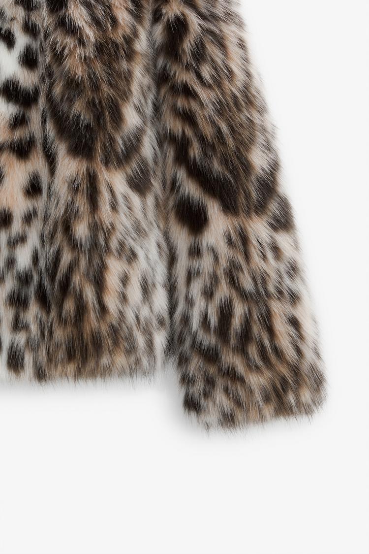 ANNALISE - CHAQUETA DE PIEL SINTÉTICA DE LEOPARDO SALVAJE
