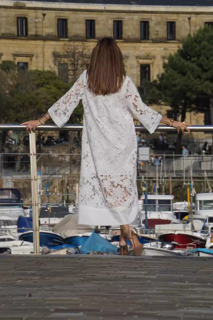 WHITNEY - VESTIDO DE ENCAJE DESLIZANTE CONTEMPORÁNEO