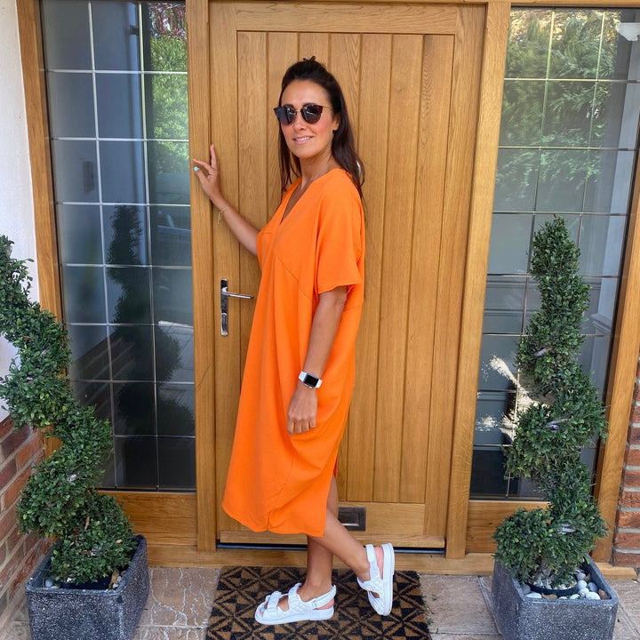 TANYA - VESTIDO MAXI CON ESCOTE EN V