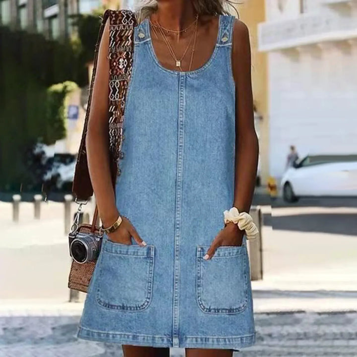 TIA - VESTIDO MINI AJUSTADO DE DENIM