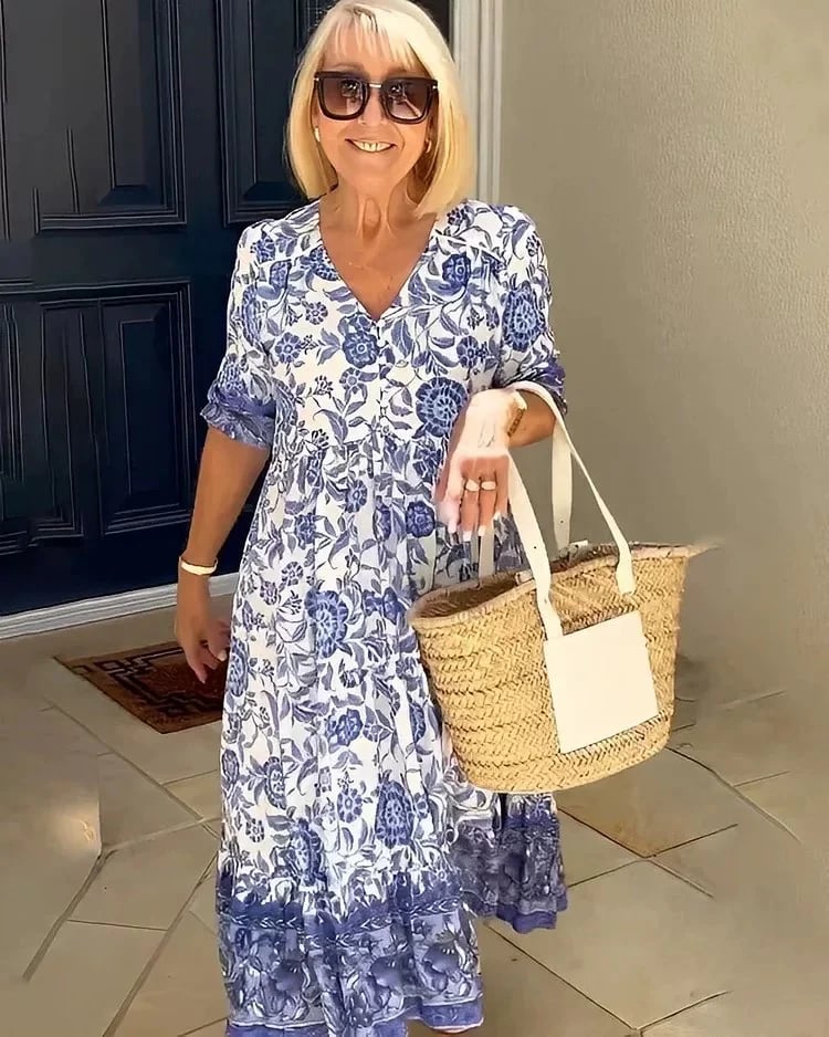 MAINE - VESTIDO BOHO CON ESCOTE EN V