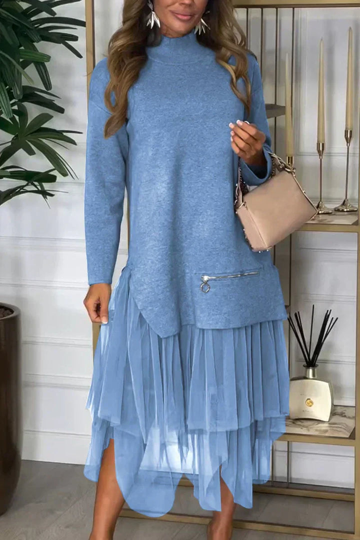 PENNYLANE - CONJUNTO ELEGANTE DE TUL CON MANGA LARGA