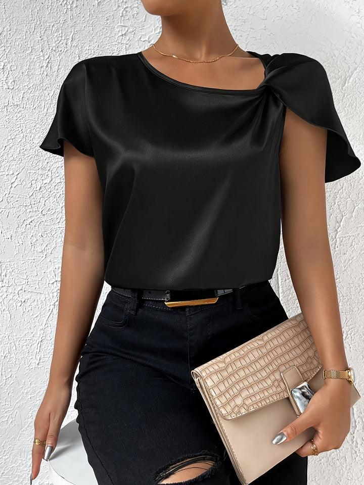 LEASA - BLUSA CON ACENTO MODERNO EN EL HOMBRO