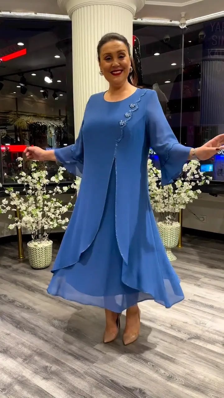 LAFRIZA - VESTIDO DE CHIFÓN FLUIDO BREEZE