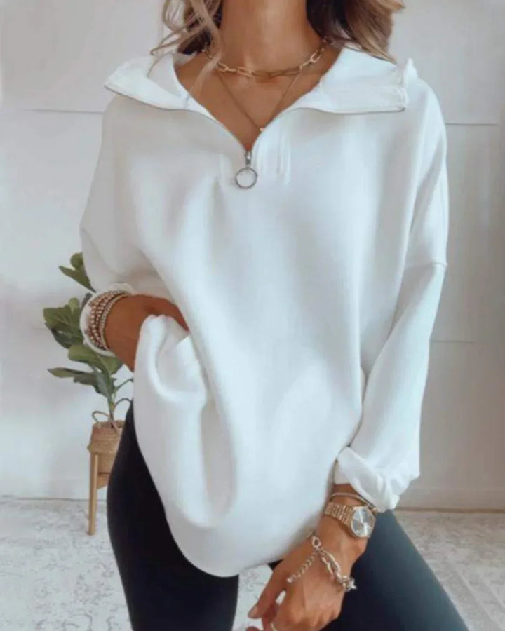 LIANA - SUDADERA CON CREMALLERA CUARTO Y AJUSTE HOLGADO