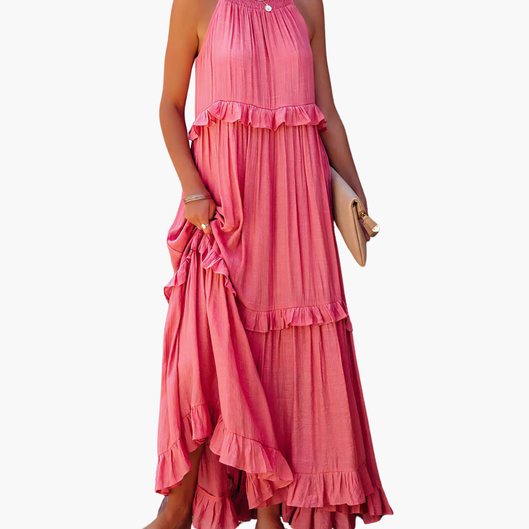 DIVINA - VESTIDO ESTILO VOLANTES LIGEROS