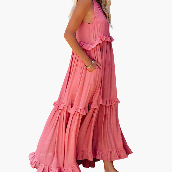 DIVINA - VESTIDO ESTILO VOLANTES LIGEROS