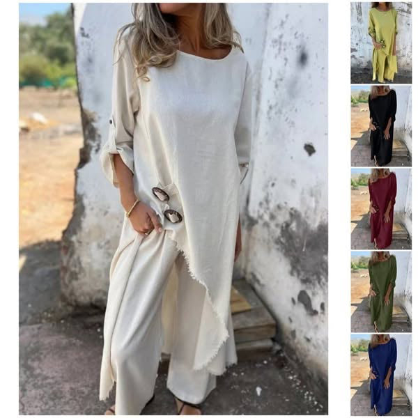 YSA – CONJUNTO COORDINADO REFINADO DE ALGODÓN Y LINO