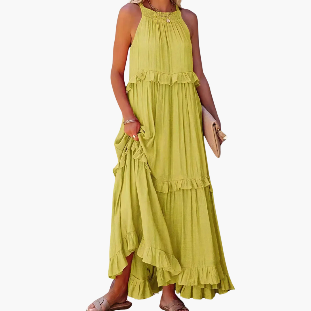 DIVINA - VESTIDO ESTILO VOLANTES LIGEROS
