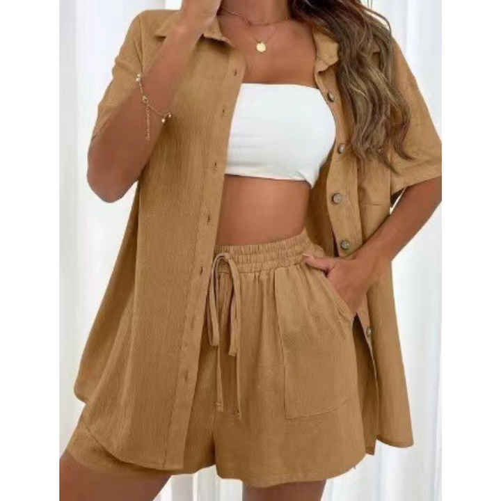 MERYL – CONJUNTO MODISH DE CAMISA ABOTONADA