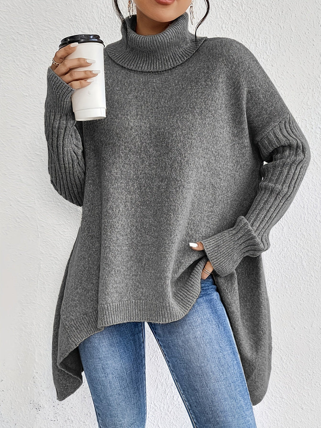 Isla | Suéter Oversized de Cuello Alto