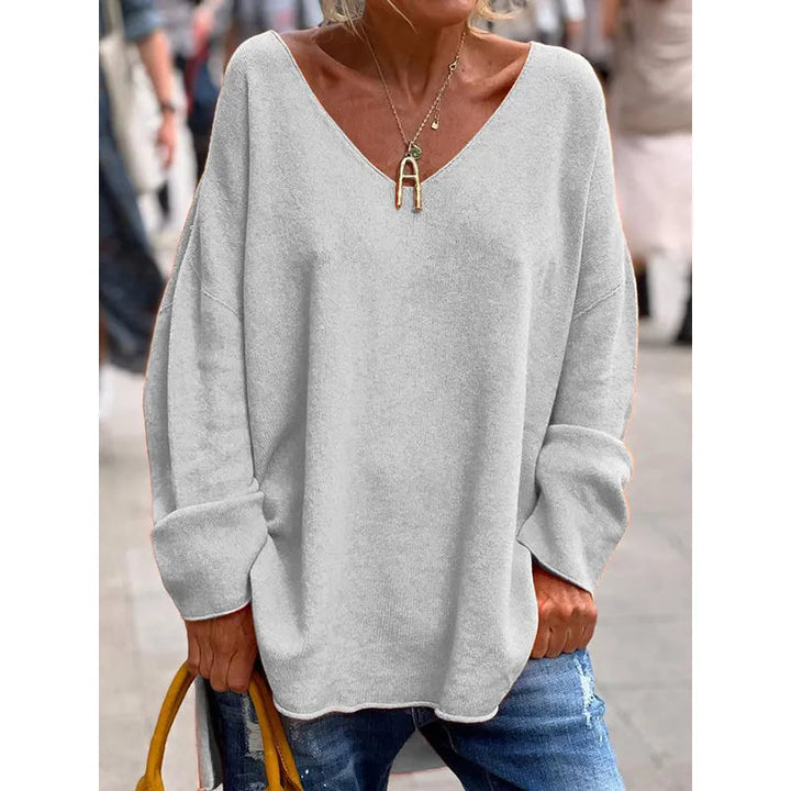 PAU - BLUSA DE CUELLO EN V DE AJUSTE RELAJADO