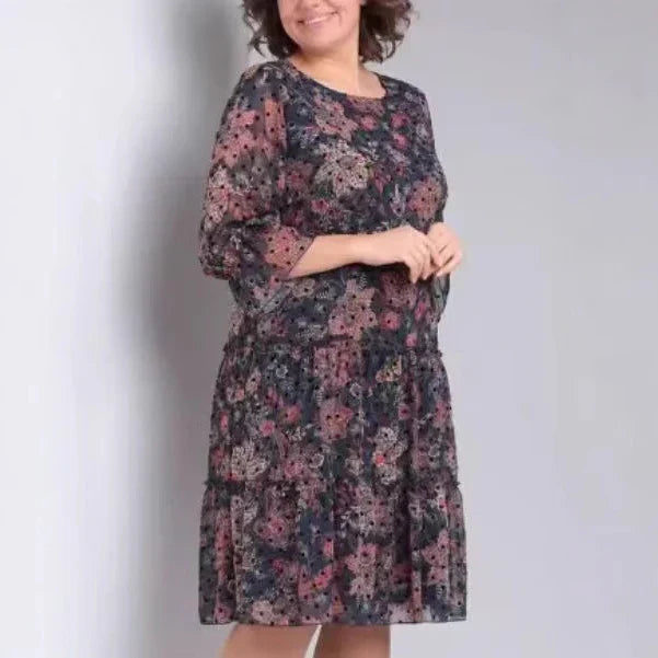 ECAY - VESTIDO CLÁSICO BLOSSOM DE CUELLO REDONDO