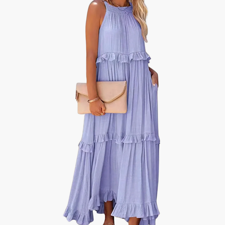 DIVINA - VESTIDO ESTILO VOLANTES LIGEROS