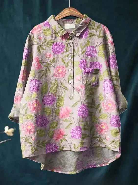 Lana | Camisa con Estampado de Flores Coloridas