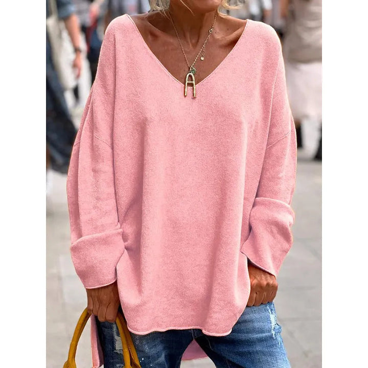 PAU - BLUSA DE CUELLO EN V DE AJUSTE RELAJADO