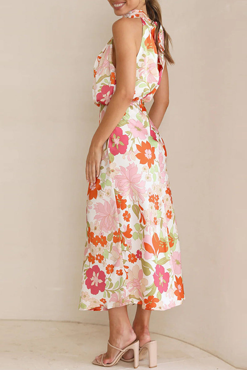 BRYNLEE - VESTIDO ELEGANTE DE CUELLO ASIMÉTRICO CON PATCHWORK