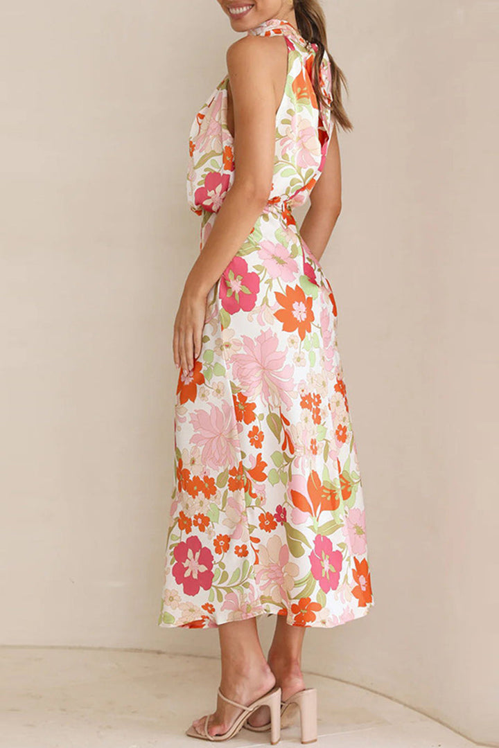 BRYNLEE - VESTIDO ELEGANTE DE CUELLO ASIMÉTRICO CON PATCHWORK