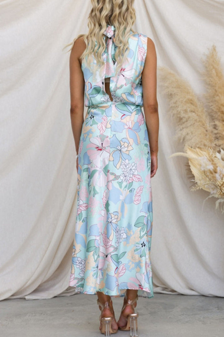 BRYNLEE - VESTIDO ELEGANTE DE CUELLO ASIMÉTRICO CON PATCHWORK