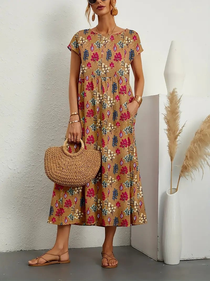 DEE - VESTIDO MIDI FLORAL FEMENINO