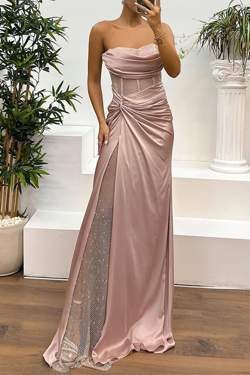 LAVILLA - DESLUMBRANTE VESTIDO DE NOCHE DE PROM SIN TIRANTES