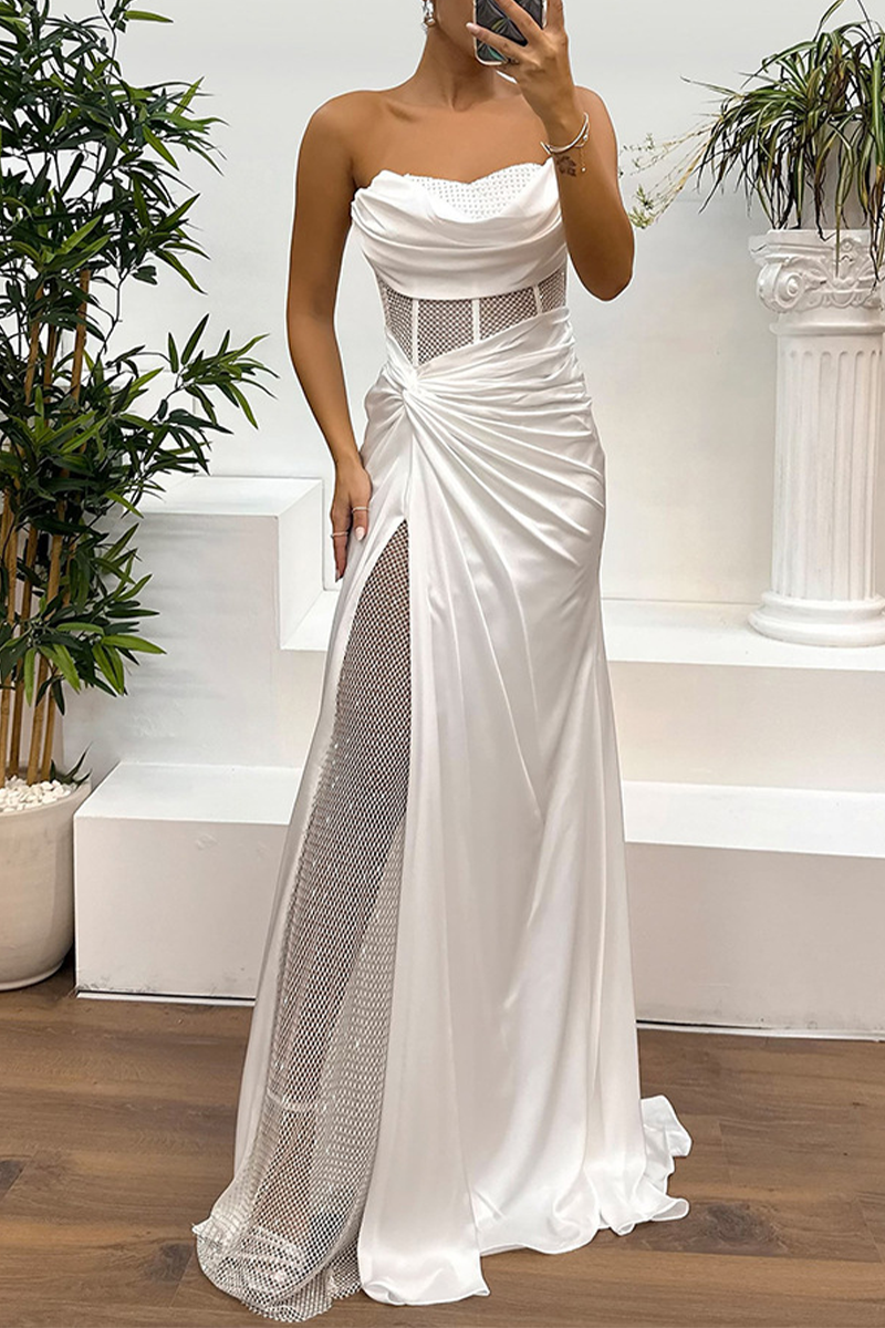 LAVILLA - DESLUMBRANTE VESTIDO DE NOCHE DE PROM SIN TIRANTES