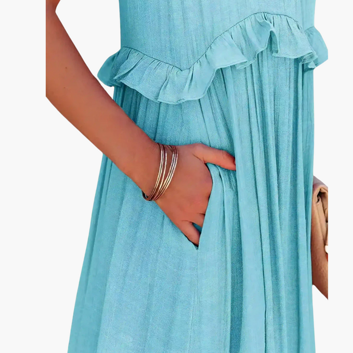 DIVINA - VESTIDO ESTILO VOLANTES LIGEROS