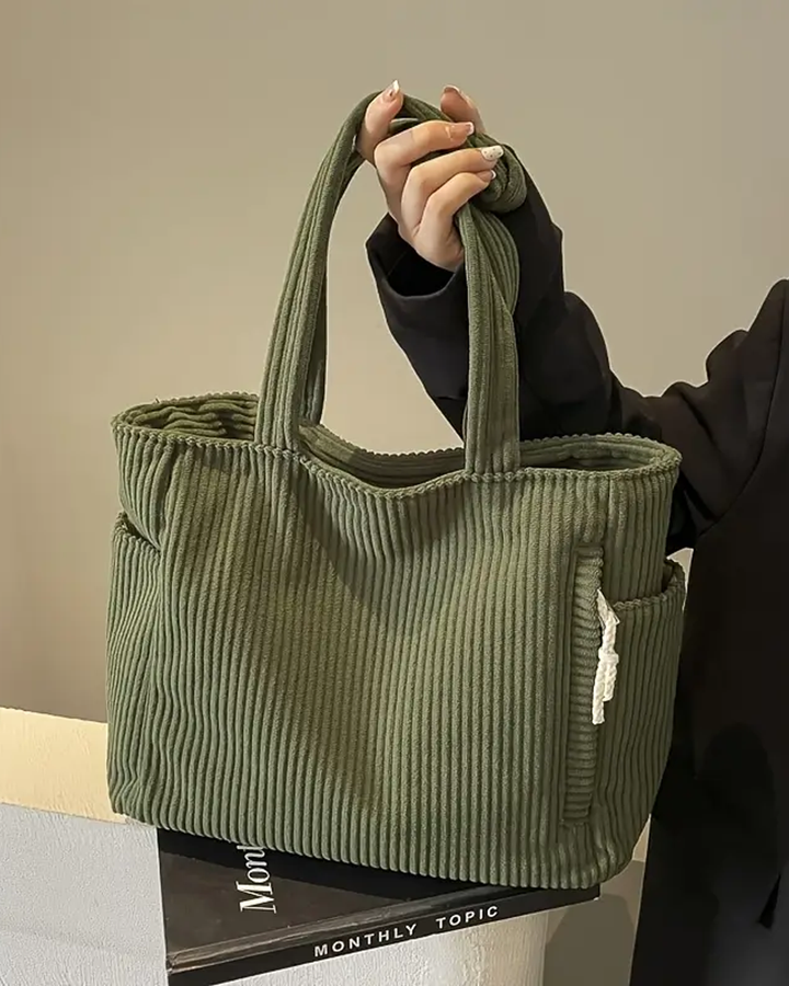 RAMONA – BOLSA TOTE ACANALADA CON DETALLE DE CORDÓN