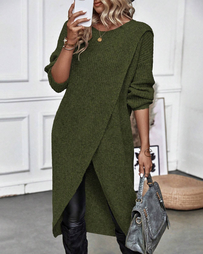 Addison™ - Vestido Suéter de Estilo Irregular
