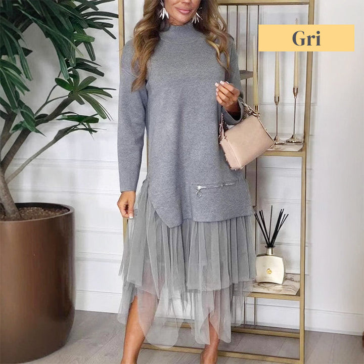 PENNYLANE - CONJUNTO ELEGANTE DE TUL CON MANGA LARGA
