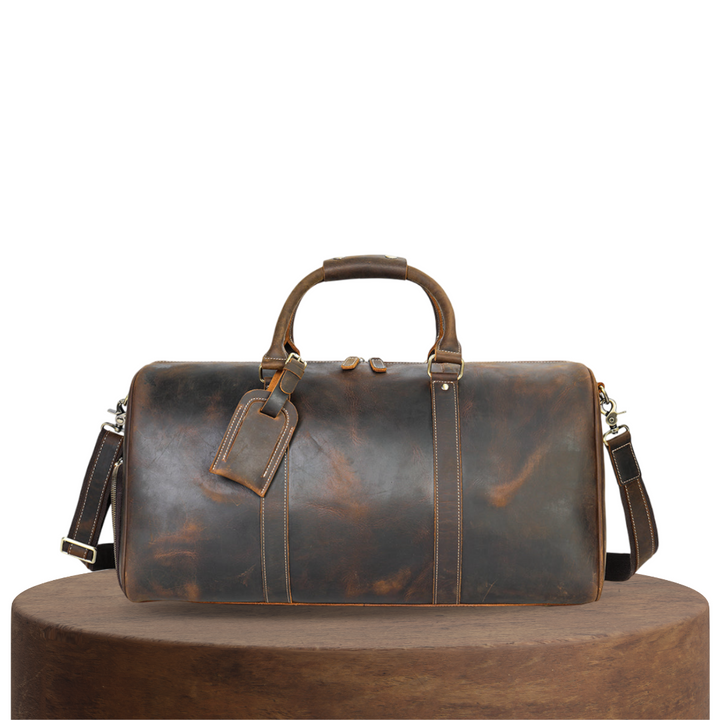 Rhett | Bolsa de Cuero Vintage de Grano Completo para Viajes Refinados