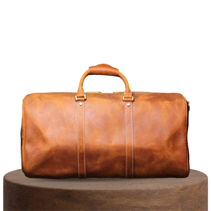 Easton | Bolso de Cuero Grano Completo para Viajes y Fines de Semana