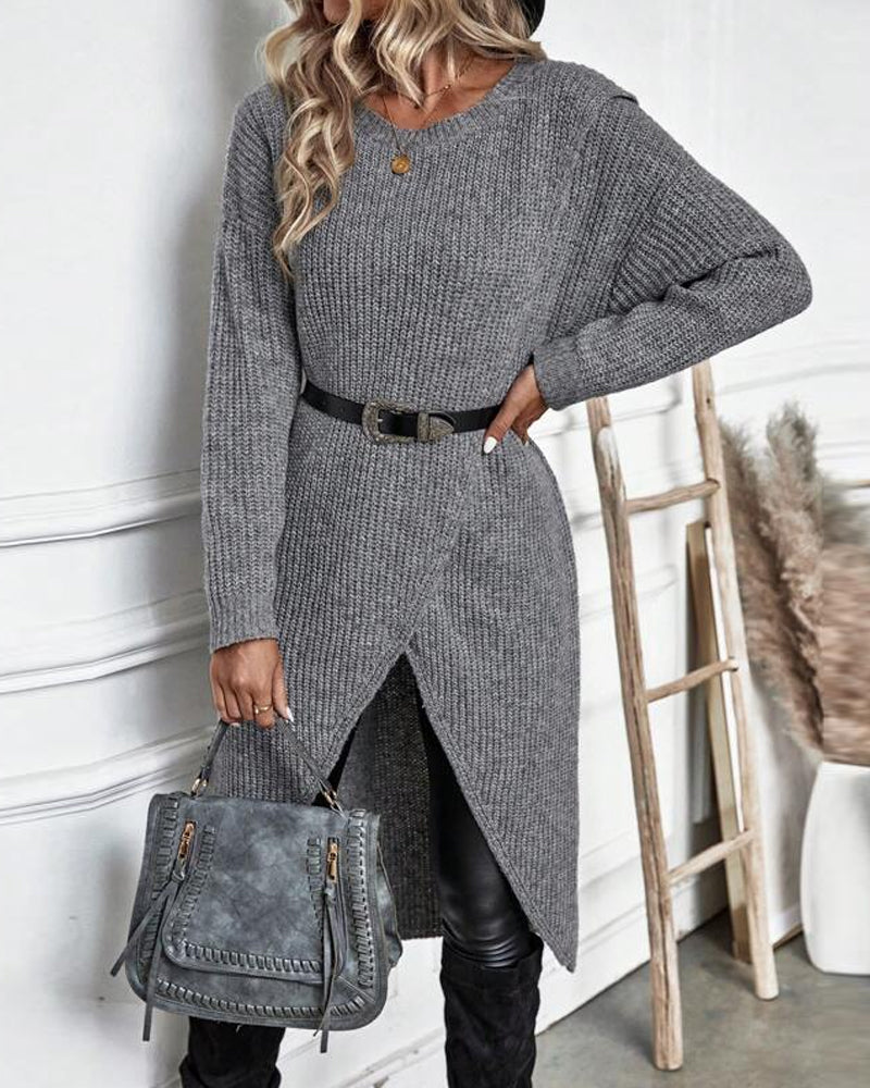 Addison™ - Vestido Suéter de Estilo Irregular