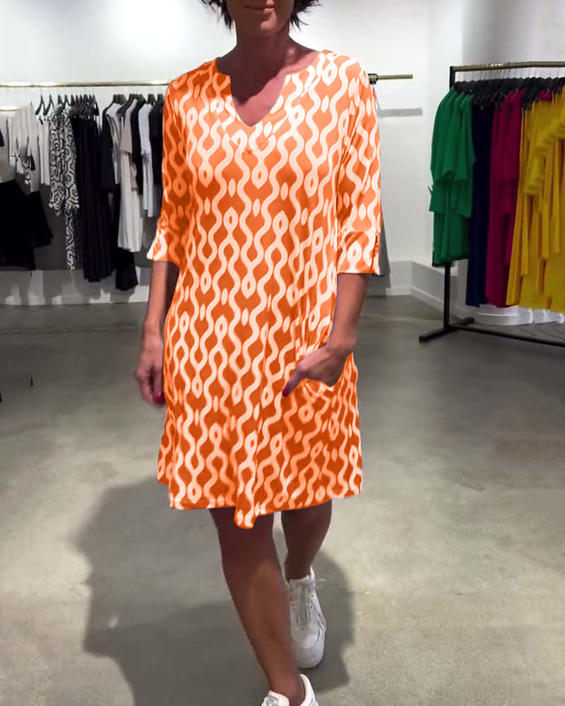 ADORA - VESTIDO CASUAL ESTAMPADO