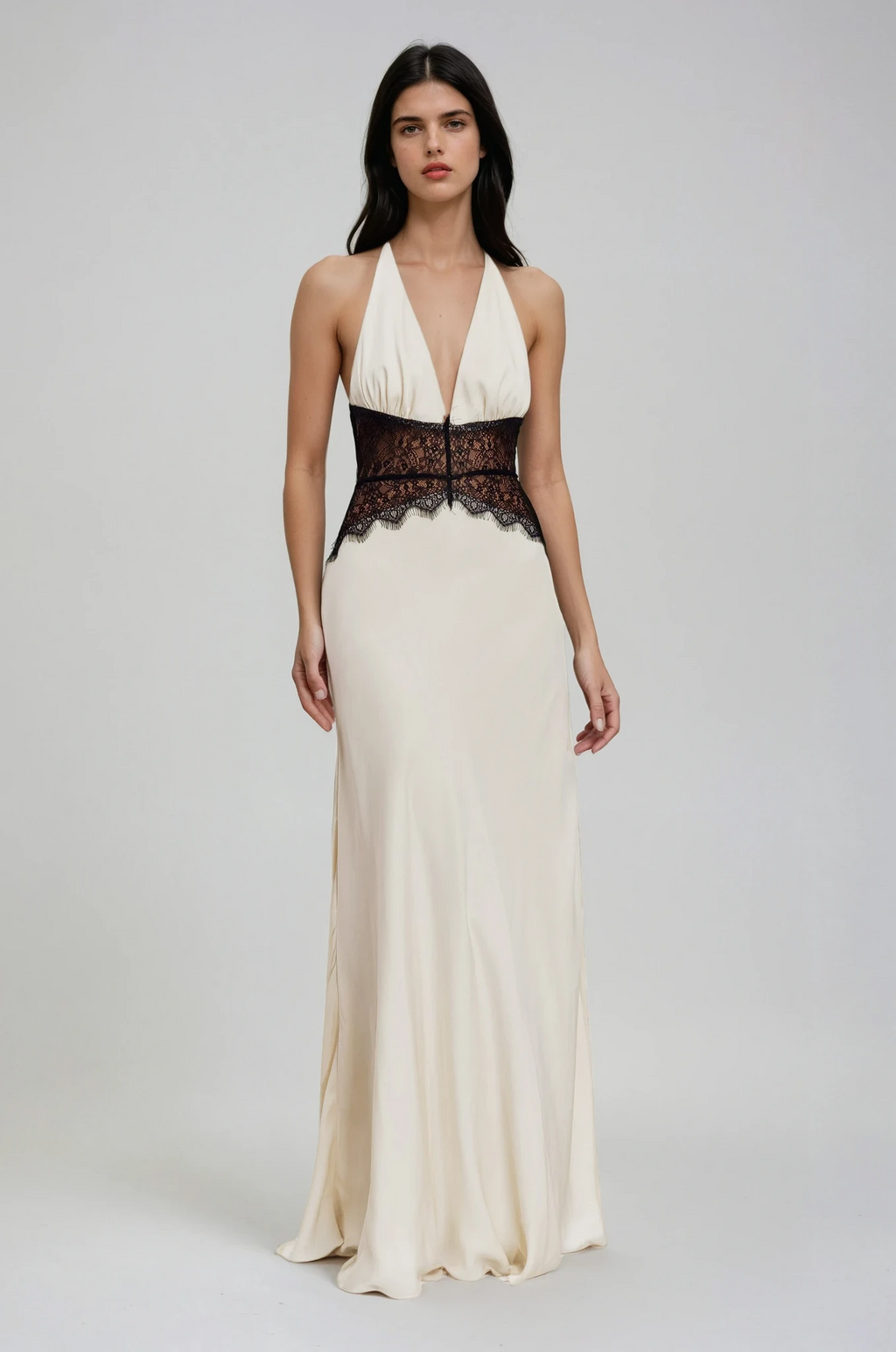 KEILANI - ELEGANTE VESTIDO LARGO HALTER SIN ESPALDA