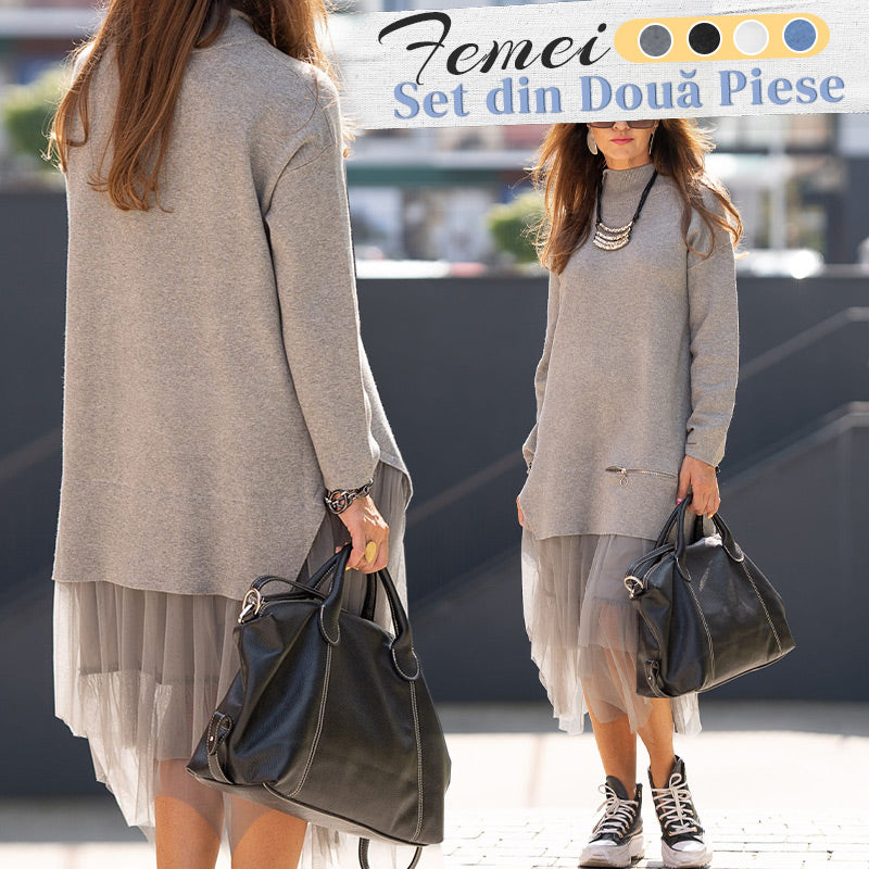 PENNYLANE - CONJUNTO ELEGANTE DE TUL CON MANGA LARGA