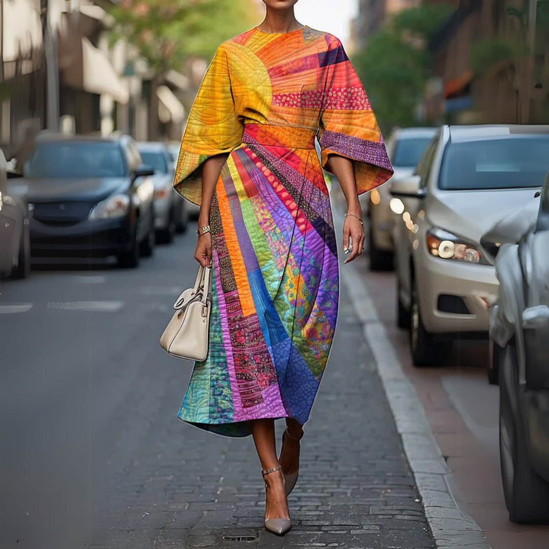 LUNA - VESTIDO MAXI CON CINTURA ELÁSTICA