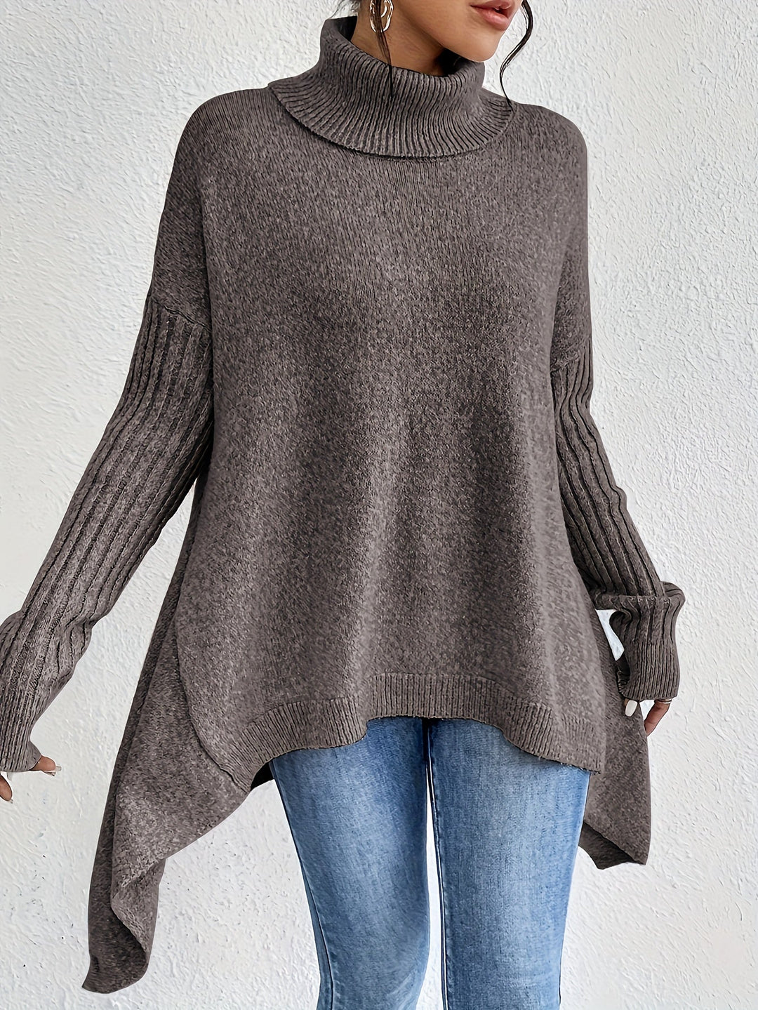 Isla | Suéter Oversized de Cuello Alto