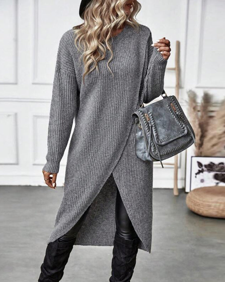 Addison™ - Vestido Suéter de Estilo Irregular