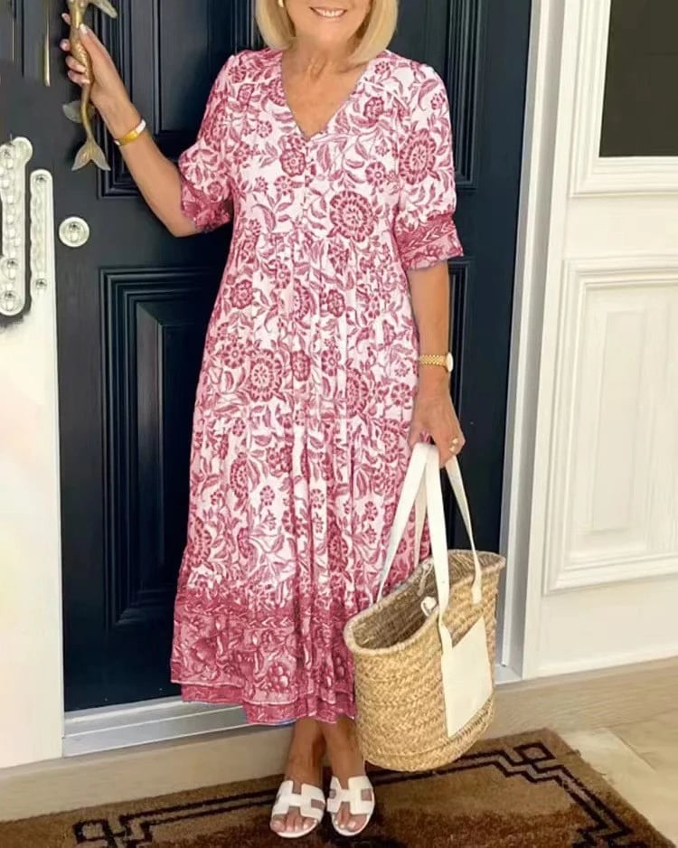 MAINE - VESTIDO BOHO CON ESCOTE EN V