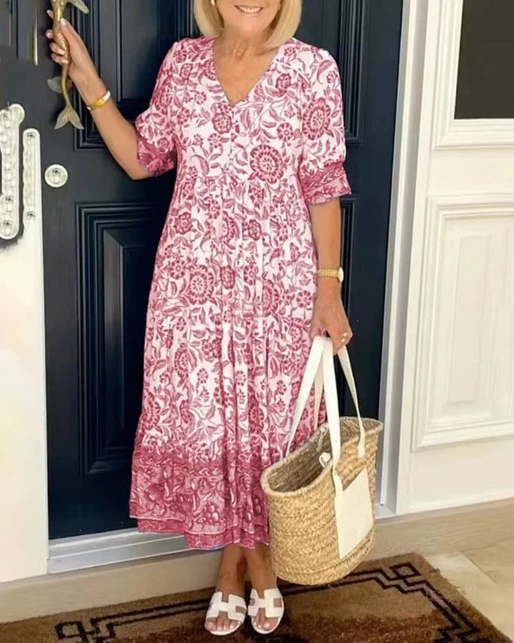 MAINE - VESTIDO BOHO CON ESCOTE EN V