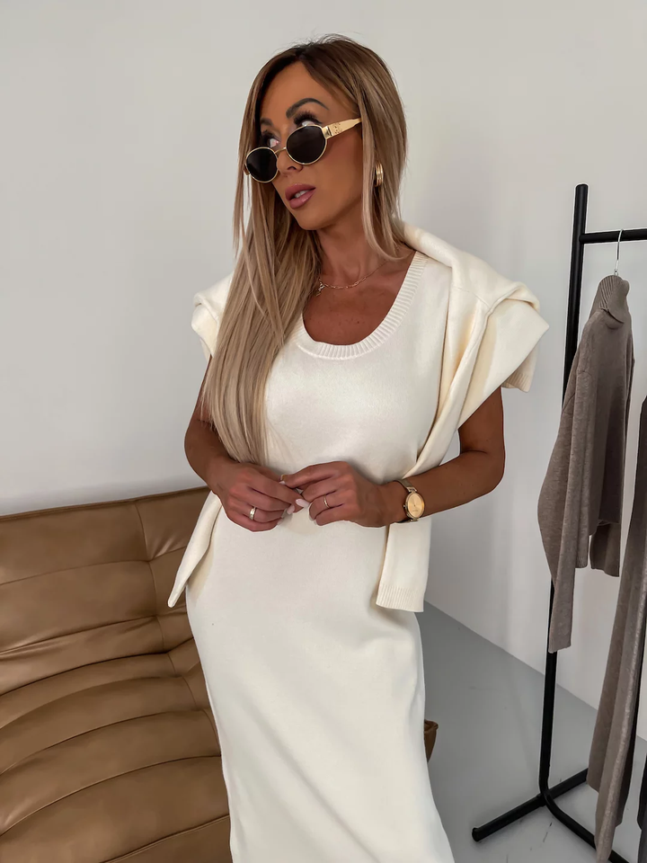 BARBARA - CONJUNTO DE VESTIDO MIDI Y SUÉTER